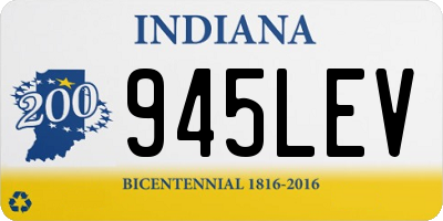 IN license plate 945LEV
