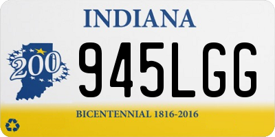 IN license plate 945LGG
