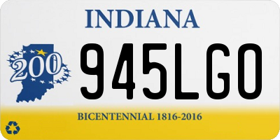 IN license plate 945LGO