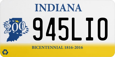 IN license plate 945LIO