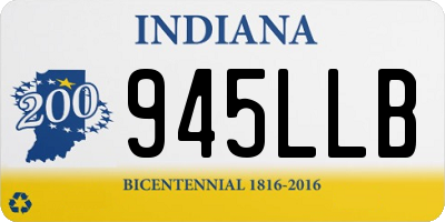 IN license plate 945LLB