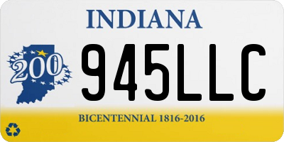 IN license plate 945LLC
