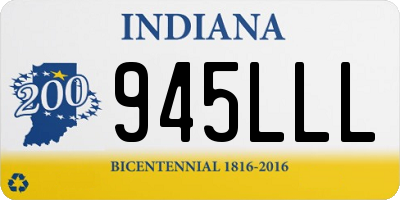 IN license plate 945LLL