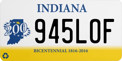 IN license plate 945LOF
