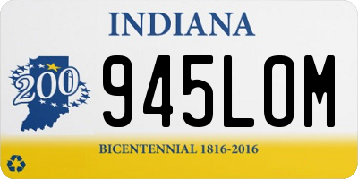 IN license plate 945LOM
