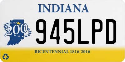 IN license plate 945LPD