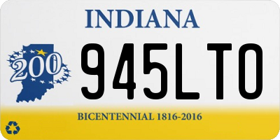 IN license plate 945LTO