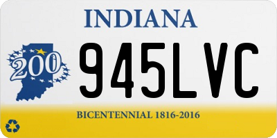 IN license plate 945LVC