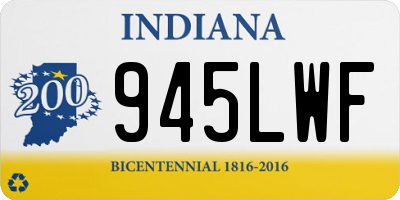 IN license plate 945LWF
