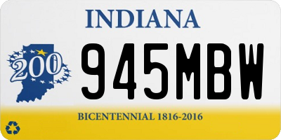 IN license plate 945MBW