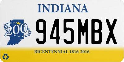 IN license plate 945MBX