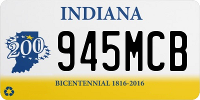IN license plate 945MCB
