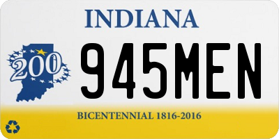 IN license plate 945MEN