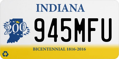 IN license plate 945MFU