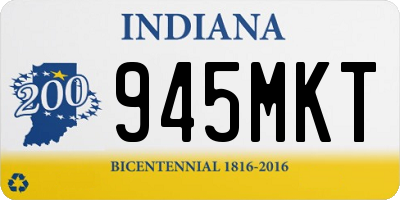 IN license plate 945MKT