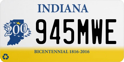 IN license plate 945MWE