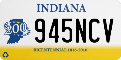 IN license plate 945NCV