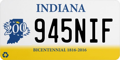 IN license plate 945NIF