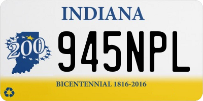 IN license plate 945NPL