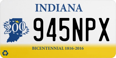 IN license plate 945NPX