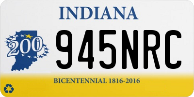 IN license plate 945NRC