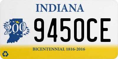 IN license plate 945OCE