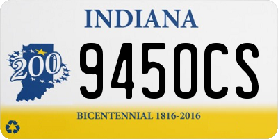 IN license plate 945OCS