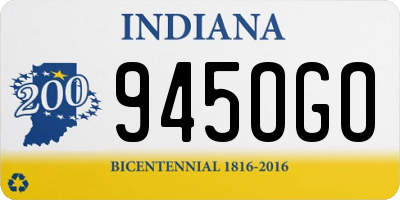IN license plate 945OGO