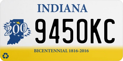 IN license plate 945OKC