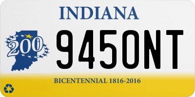 IN license plate 945ONT