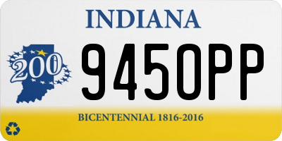 IN license plate 945OPP