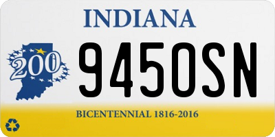 IN license plate 945OSN