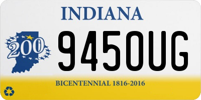 IN license plate 945OUG