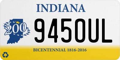 IN license plate 945OUL