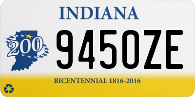 IN license plate 945OZE