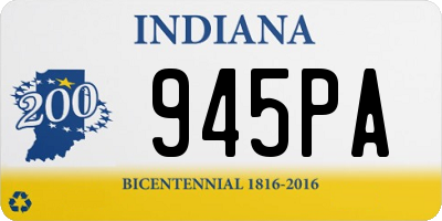 IN license plate 945PA