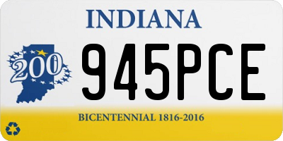 IN license plate 945PCE