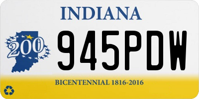 IN license plate 945PDW