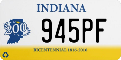 IN license plate 945PF