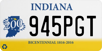 IN license plate 945PGT