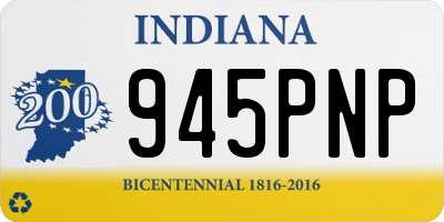 IN license plate 945PNP