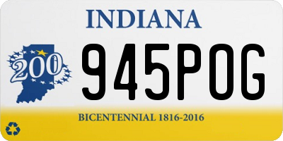 IN license plate 945POG