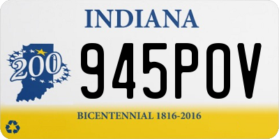 IN license plate 945POV