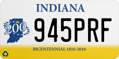 IN license plate 945PRF