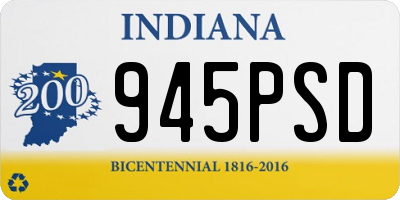 IN license plate 945PSD
