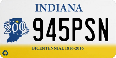 IN license plate 945PSN