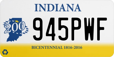 IN license plate 945PWF