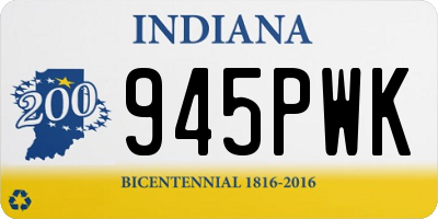 IN license plate 945PWK