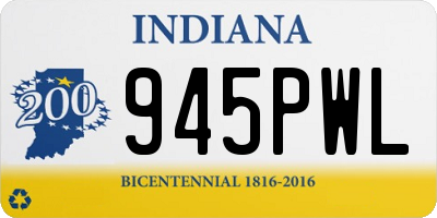 IN license plate 945PWL