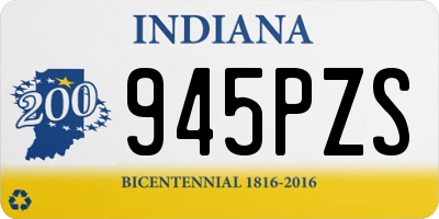 IN license plate 945PZS